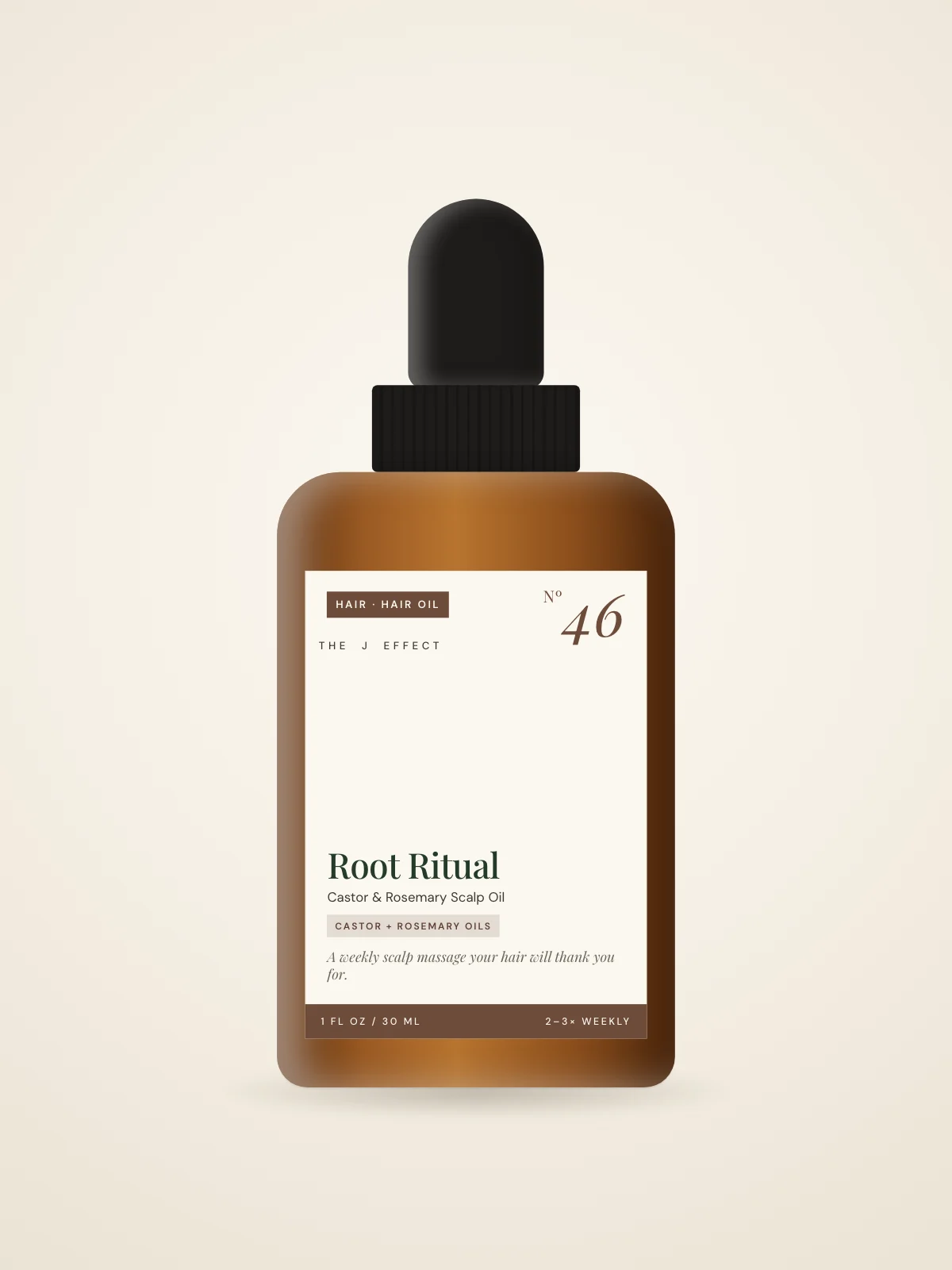 Root Ritual Castor & Rosemary Scalp Oil packaging, Nº 46