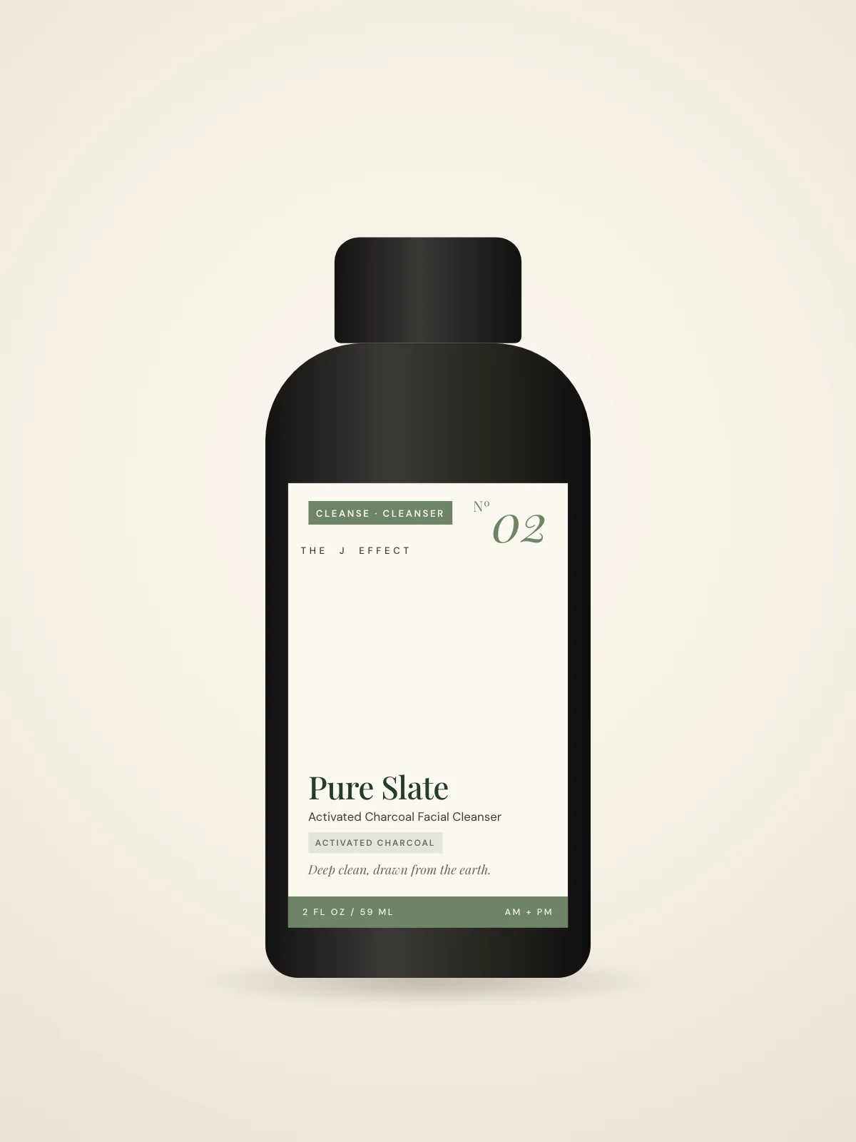 Pure Slate Activated Charcoal Facial Cleanser packaging, Nº 02