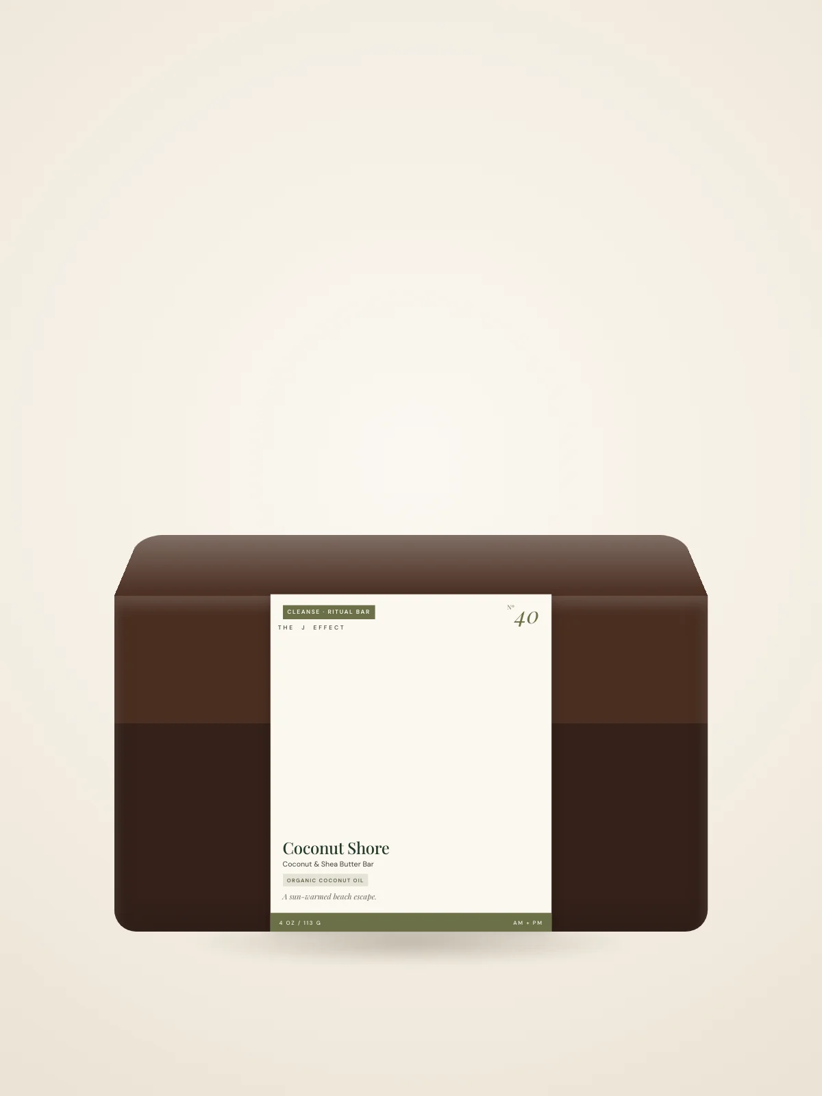 Coconut Shore Coconut & Shea Butter Bar packaging, Nº 40