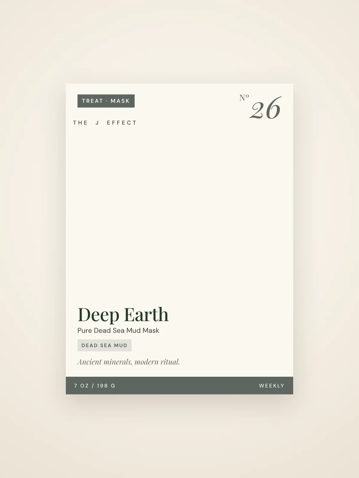 Deep Earth label detail with key actives and size