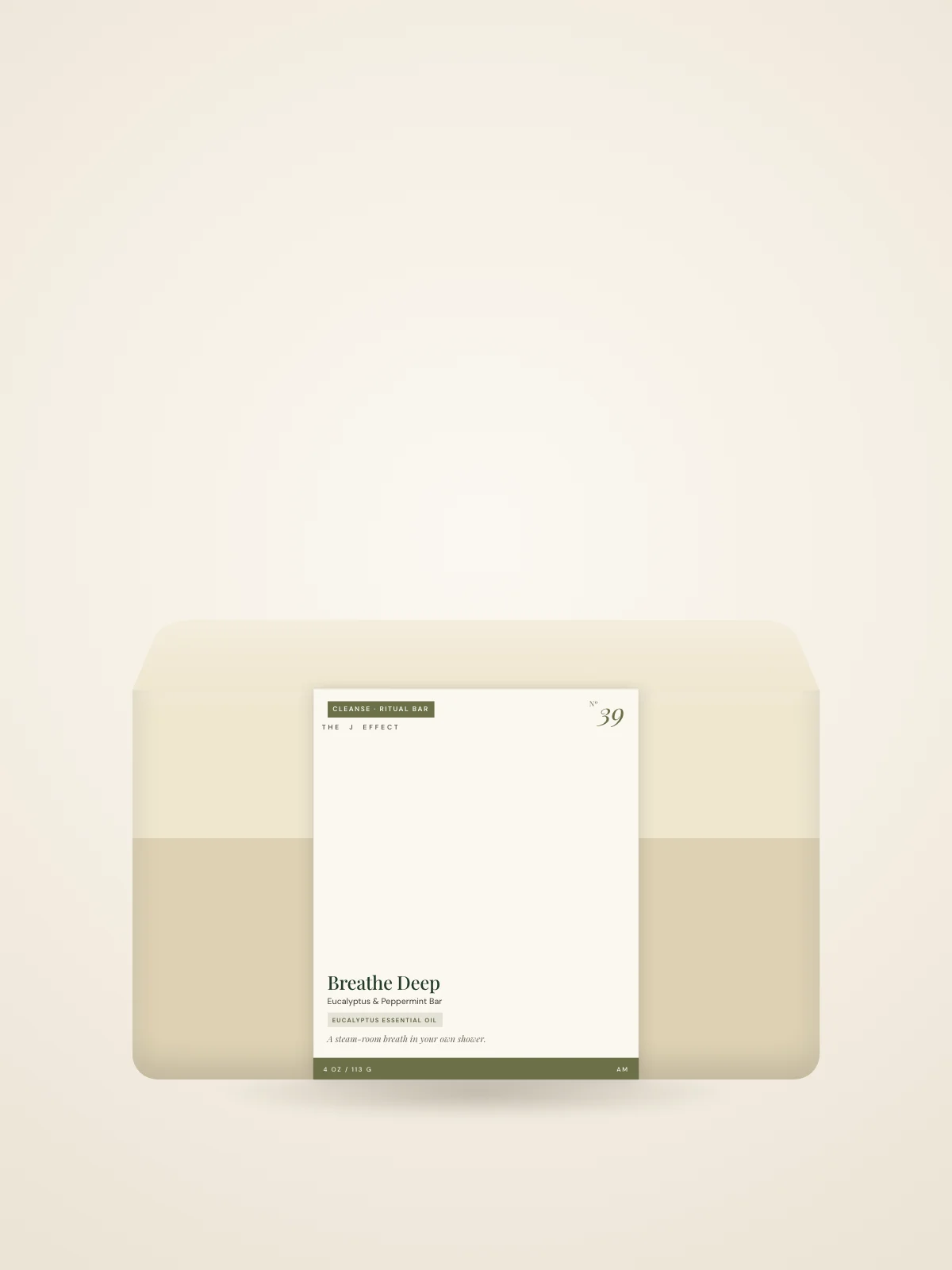 Breathe Deep Eucalyptus & Peppermint Bar packaging, Nº 39