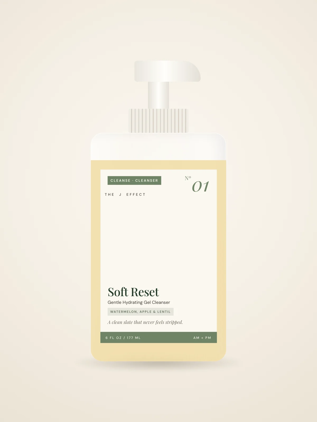 Soft Reset Gentle Hydrating Gel Cleanser packaging, Nº 01