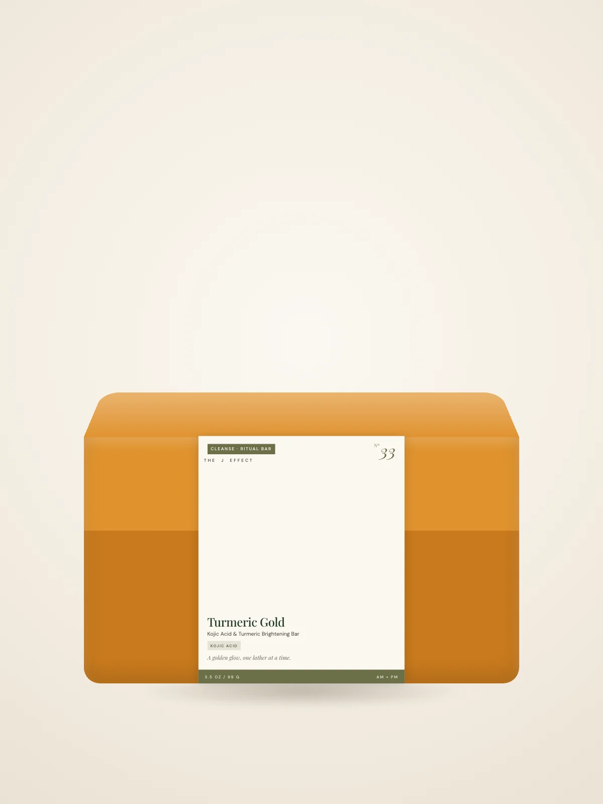 Turmeric Gold Kojic Acid & Turmeric Brightening Bar packaging, Nº 33