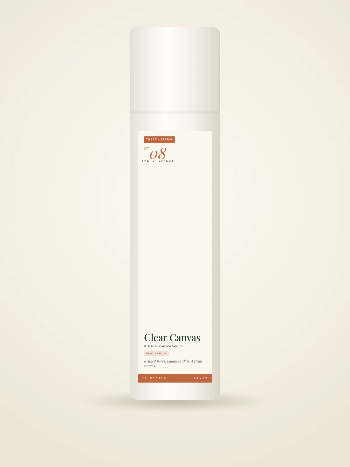Clear Canvas 10% Niacinamide Serum packaging, Nº 08