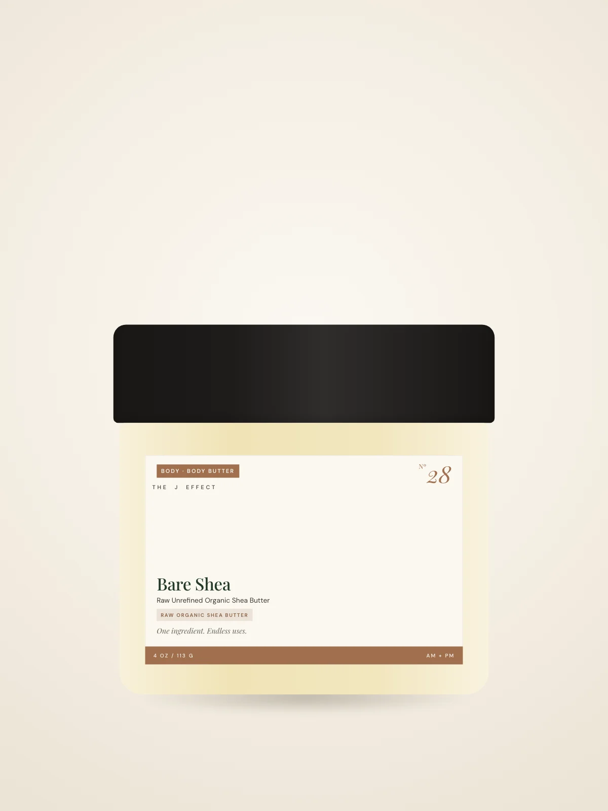 Bare Shea Raw Unrefined Organic Shea Butter packaging, Nº 28
